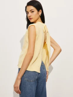 COMMENSE Backless Tie-Up Sweater Vest* Sweater Vests|Sweaters & Cardigans