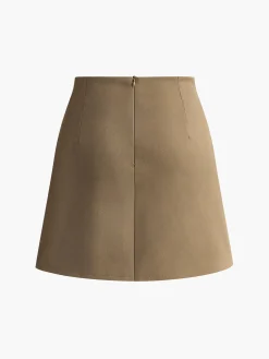 COMMENSE Back-Zipper Pleated Mini Skirt* Skirts|Bottoms