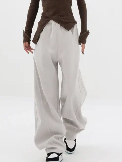 COMMENSE Baggy Solid Wide Leg Pants* Wide Leg|Pants