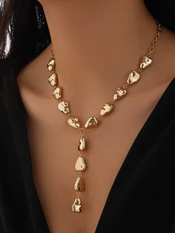 COMMENSE Baroque Beaded Y-Shape Pendant Necklace* Necklaces|Accessories