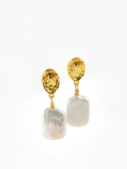 COMMENSE Baroque Pearl Pendant Earrings* Earrings|Accessories