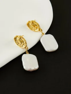 COMMENSE Baroque Pearl Pendant Earrings* Earrings|Accessories