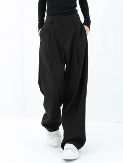 COMMENSE Basic Baggy Wide Leg Dress Pants* Wide Leg|Pants