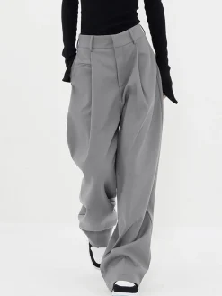 COMMENSE Basic Baggy Wide Leg Dress Pants* Wide Leg|Pants