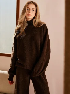 COMMENSE Basic Mock Neck Shift Sweater* Sweater Tops|Sweaters & Cardigans