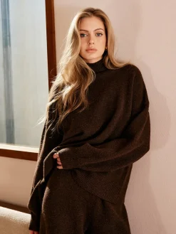 COMMENSE Basic Mock Neck Shift Sweater* Sweater Tops|Sweaters & Cardigans