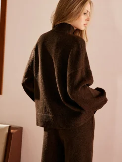 COMMENSE Basic Mock Neck Shift Sweater* Sweater Tops|Sweaters & Cardigans