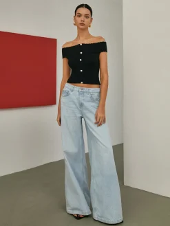 COMMENSE Basic Off-Shoulder Knit Top* Sweater Tops|Sweaters & Cardigans