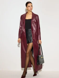 COMMENSE Basic PU Leather Button Jacket* Outerwear|Tops