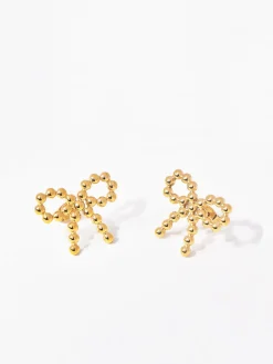 COMMENSE Beaded Bow Earrings* Earrings|Accessories