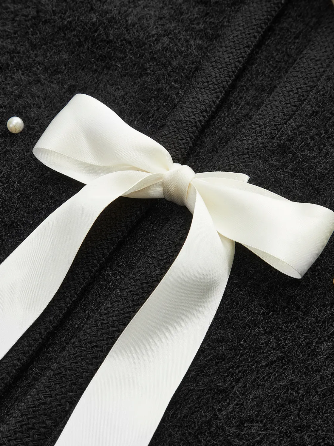 COMMENSE Beaded Decor Bow Knit Top* Sweater Tops|Sweaters & Cardigans