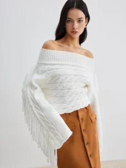 COMMENSE Beheme Off-Shoulder Tassel Sweater* Sweater Tops|Sweaters & Cardigans