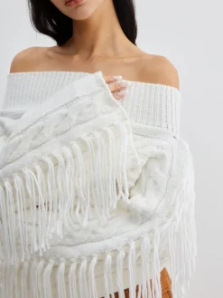 COMMENSE Beheme Off-Shoulder Tassel Sweater* Sweater Tops|Sweaters & Cardigans