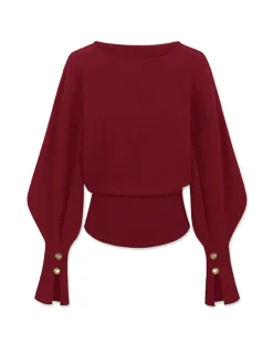 COMMENSE Bell Sleeve Cinched Sweatshirt* Sweatshirts & Hoodies|Tops
