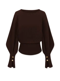 COMMENSE Bell Sleeve Cinched Sweatshirt* Sweatshirts & Hoodies|Tops