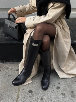 COMMENSE Belted Knee-High Knight Boots* Shoes|Accessories