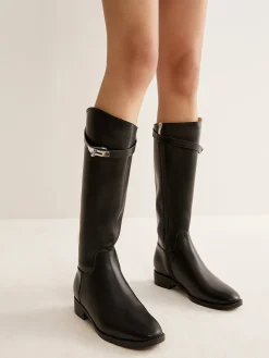 COMMENSE Belted Knee-High Knight Boots* Shoes|Accessories