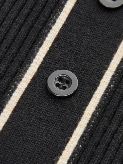 COMMENSE Belted Plaid Panel Sweater Dress* Black Dresses|Sweater Dresses