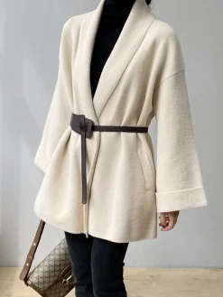 COMMENSE Belted Soft Women Faux Fur Coat* Outerwear|Coats