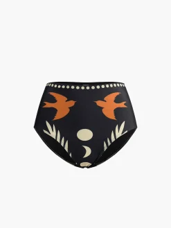 COMMENSE Bird Print Asymmetrical Neck Bikini Set* Swimwear|Tops