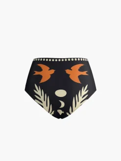 COMMENSE Bird Print Asymmetrical Neck Bikini Set* Swimwear|Tops