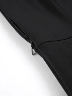 COMMENSE Blazer V-Neck Buttoned Short Dress* Black Dresses|Casual Dresses