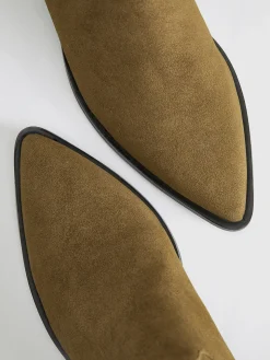 COMMENSE Block Heel Western Zip Ankle Boots* Shoes|Accessories