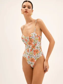 COMMENSE Blooming Floral One Piece Swimsuit* Swimwear|Tops