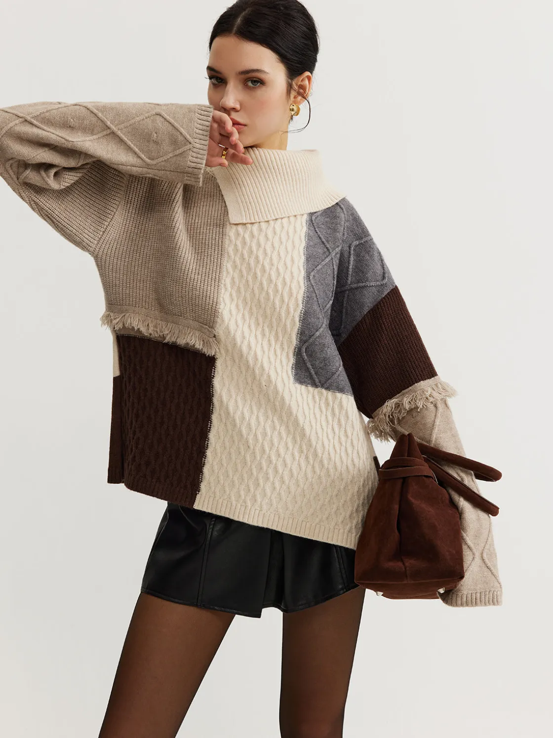 COMMENSE Boheme Color Block Knit Top* Sweater Tops|Sweaters & Cardigans