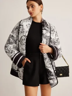 COMMENSE Boheme Contrast Binding Lapel Winter Coat* Outerwear|Coats