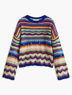 COMMENSE Boheme Crew Neck Draped Sweater* Knitwear|Tops