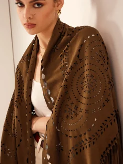 COMMENSE Boheme Hollow Tassel Shawl* Outerwear