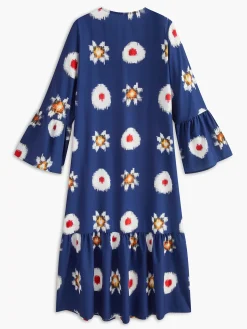 COMMENSE Boheme Printed 3/4 Length Sleeve Dress* Casual Dresses|Vacation Dresses