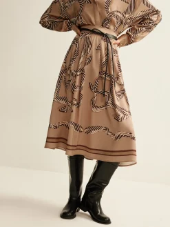 COMMENSE Boheme Printed Midi Skirt Without Belt* Skirts|Matching Sets