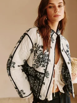 COMMENSE Boheme Printed Piping Cozy Jacket* Outerwear|Jackets