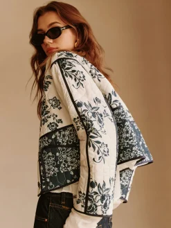 COMMENSE Boheme Printed Piping Cozy Jacket* Outerwear|Jackets