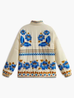 COMMENSE Boheme Printed Zipper Winter Coat* Outerwear|Coats