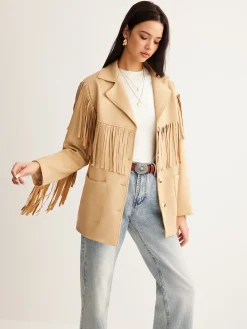 COMMENSE Boheme Tassel Suede Blazer* Outerwear|Blazers