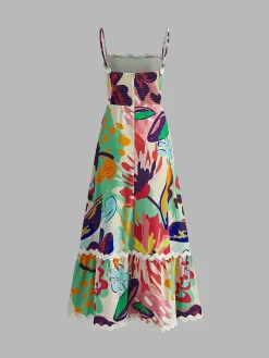 COMMENSE Boho Floral Cami Dress* Floral Dresses|Vacation Dresses