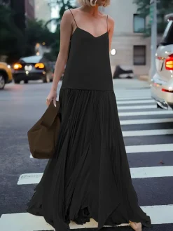 COMMENSE Boho Vacation Long Dress* White Dresses|Black Dresses