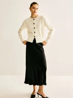 COMMENSE Bow Button Panel Cardigan* Cardigans|Sweaters & Cardigans