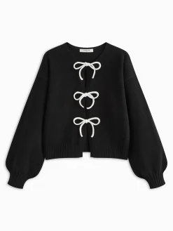 COMMENSE Bow Front Shift Sweater* Sweater Tops|Sweaters & Cardigans
