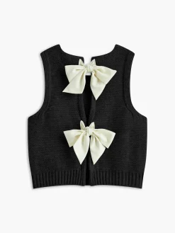 COMMENSE Bow Front Sweater Vest* Sweater Vests|Sweaters & Cardigans