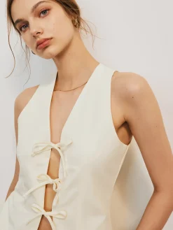 COMMENSE Bow Tied Tank Top* Tank Tops & Camis|Tops