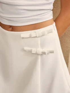 COMMENSE Bow Trim Zipper Shorts* Shorts|Bottoms