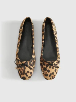COMMENSE Bow-Decor Leopard Printed Ballet Flats* Accessories