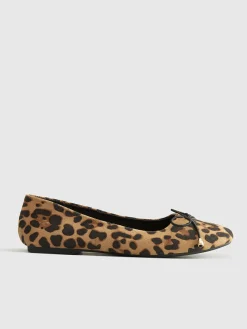 COMMENSE Bow-Decor Leopard Printed Ballet Flats* Accessories