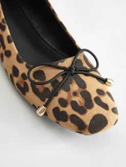 COMMENSE Bow-Decor Leopard Printed Ballet Flats* Accessories