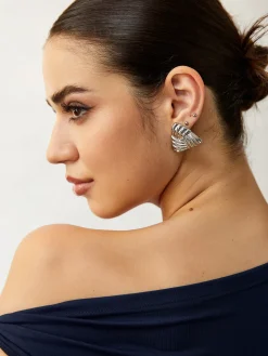 COMMENSE Braided Textured Triangle Earrings* Earrings|Accessories