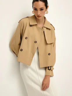 COMMENSE Breasted Lapel Trench Coat* Outerwear|Coats